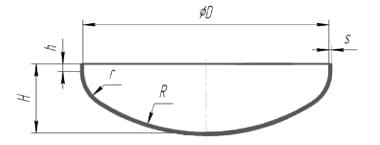 Торосферическое днище тип С